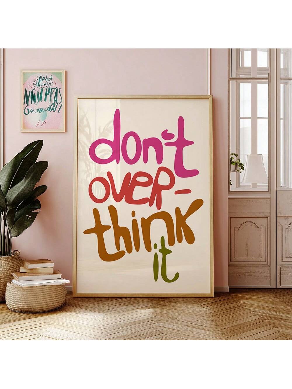 Enhance your home and office decor with our Inspirational Unframed Canvas Poster featuring the empowering phrase "Don't Overthink It". Made from high-quality canvas, this wall art will inspire you to trust your instincts and make confident decisions. Perfect for adding a touch of motivation to your daily routine.