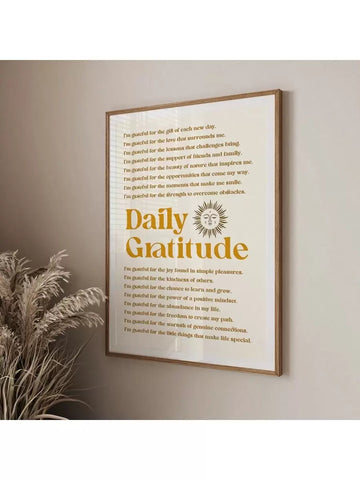 Elevate your living space with this Inspiring Daily Affirmations Wall Art, designed to infuse positivity into your bedroom, dorm, or apartment. This canvas print features carefully selected motivational quotes that encourage a mindset of confidence and resilience. Crafted to complement various decor styles, it serves as a daily reminder to embrace optimism and focus on personal growth. Simple to hang and durable, this artwork is an expert choice for fostering an uplifting atmosphere in any space.
