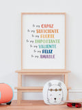 Transform any space with this Inspiring Kids' Canvas Wall Art, featuring positive affirmations designed to encourage confidence and positivity. Perfect for bedrooms, playrooms, or offices, this motivational decor supports a nurturing environment for growth and self-belief. Crafted with durable materials, it adds both visual appeal and uplifting energy to your child's surroundings. Ideal for parents and educators who value meaningful, empowering messages in everyday spaces.