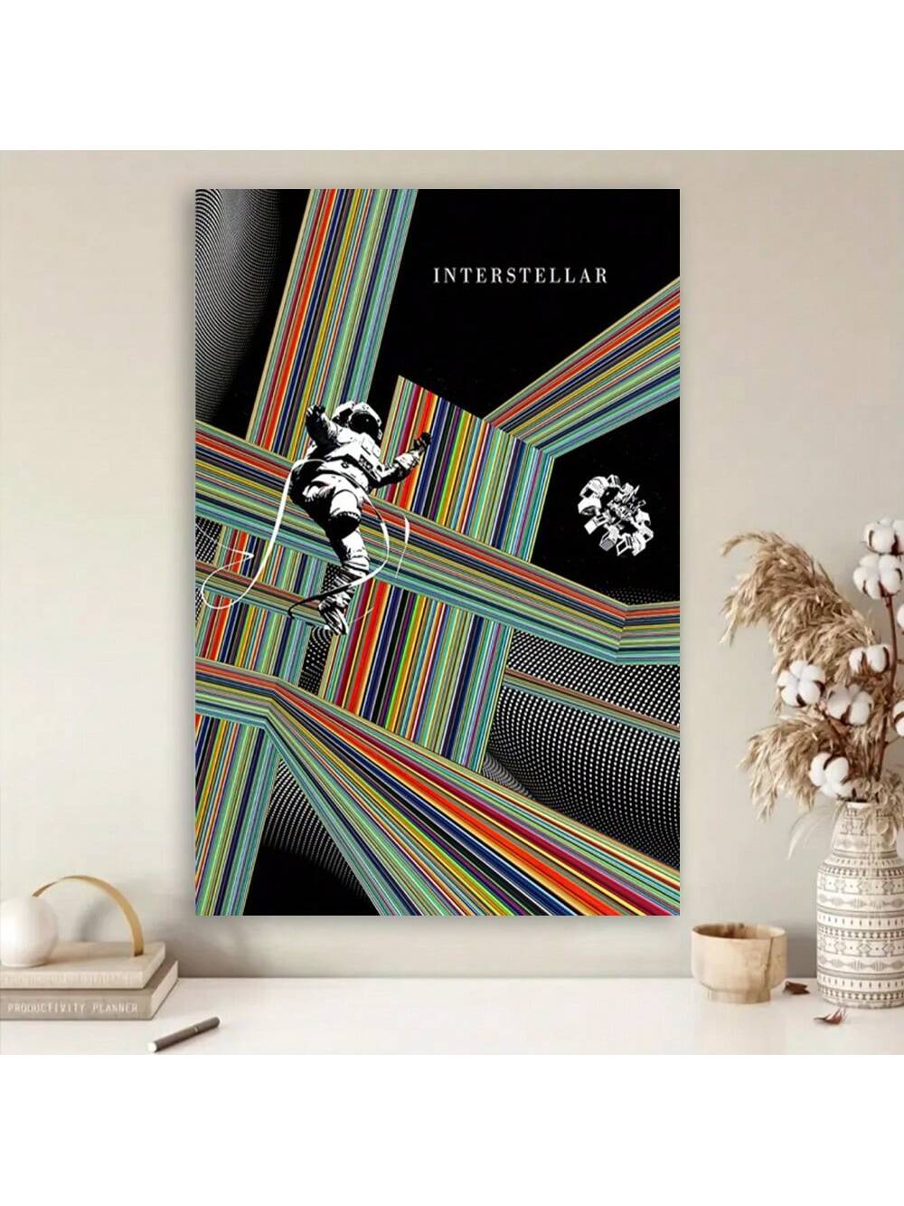 Elevate your living space with the Interstellar Movie Canvas Poster, featuring vibrant, high-quality artwork inspired by the iconic film. This durable canvas print adds a sophisticated touch to modern interiors, perfect for movie enthusiasts and art lovers alike. Its rich colors and crisp details bring depth and intrigue, creating a focal point that sparks conversation while celebrating the spirit of exploration and cinematic innovation.