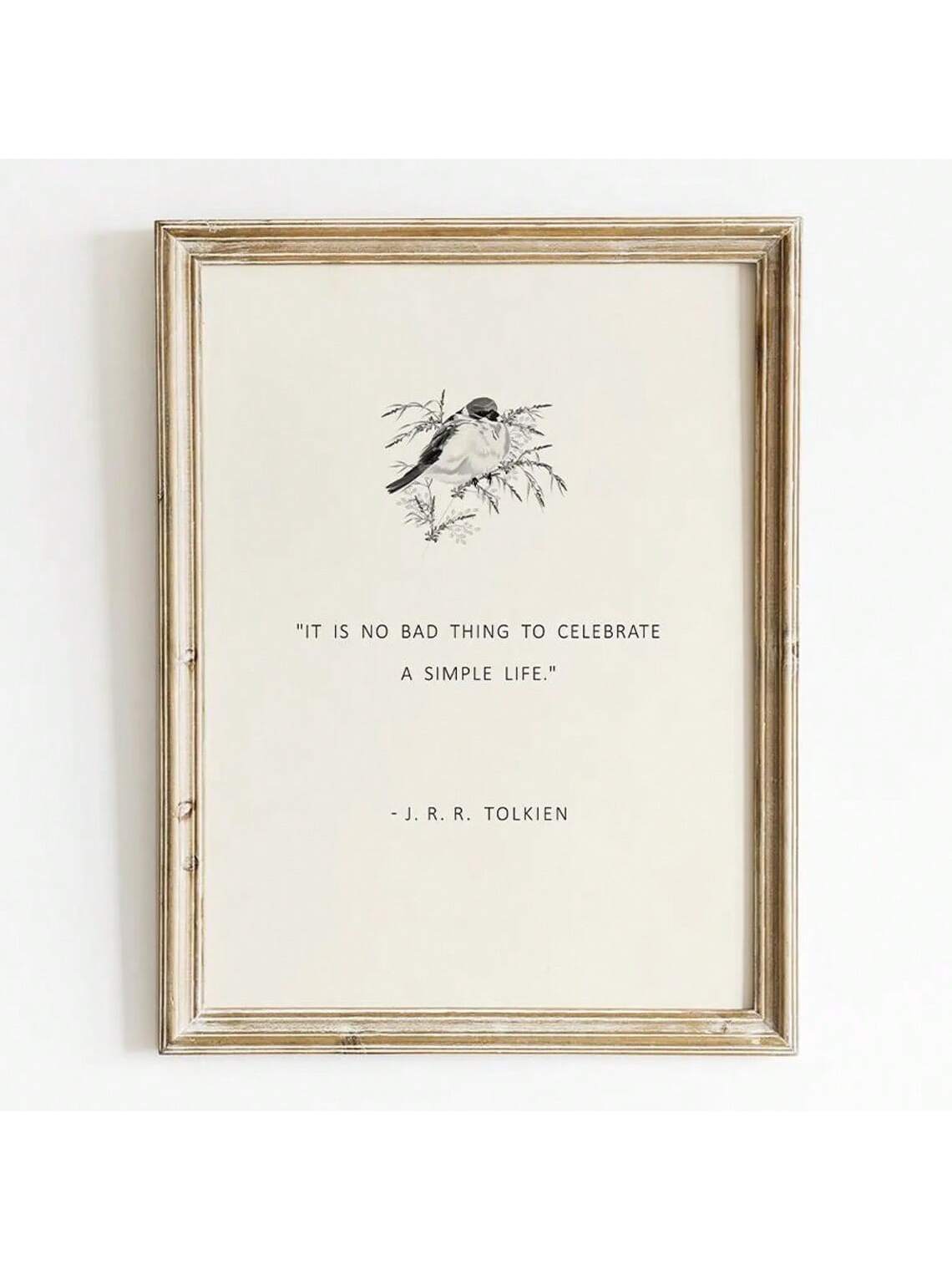 Celebrate the wisdom of Middle-earth's creator with this striking wall art print featuring an inspiring J.R.R. Tolkien quote. Ideal for devoted fans and literature enthusiasts, this unframed print brings literary elegance to any space—bedroom, office, or study.