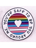 This LGBT Warm Message Brooch Pin is the perfect way to show support and solidarity. Featuring the heartwarming message 