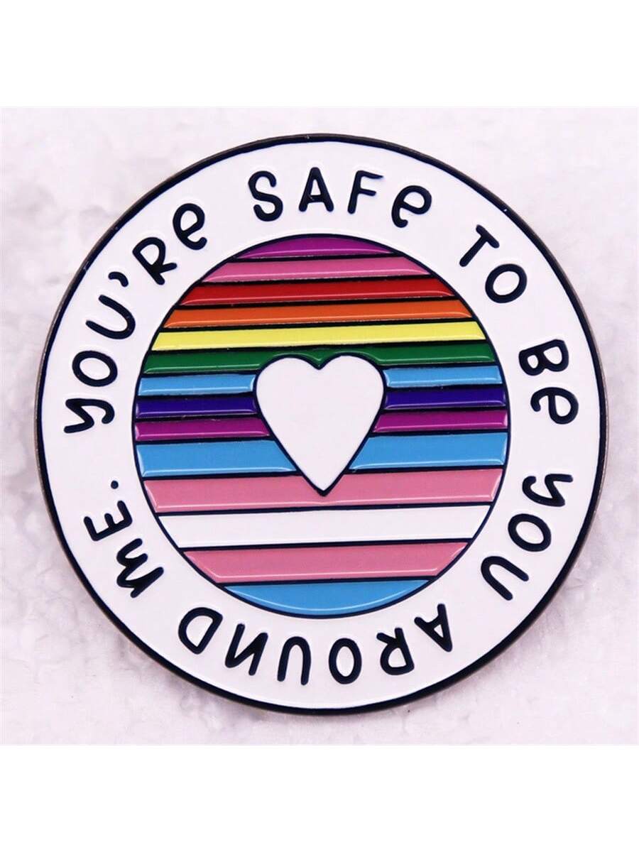 This LGBT Warm Message Brooch Pin is the perfect way to show support and solidarity. Featuring the heartwarming message "You Are Safe By My Side", this pin serves as a daily reminder that love knows no boundaries. With its durable design and beautiful craftsmanship, wear it with pride and spread the message of inclusion and acceptance.