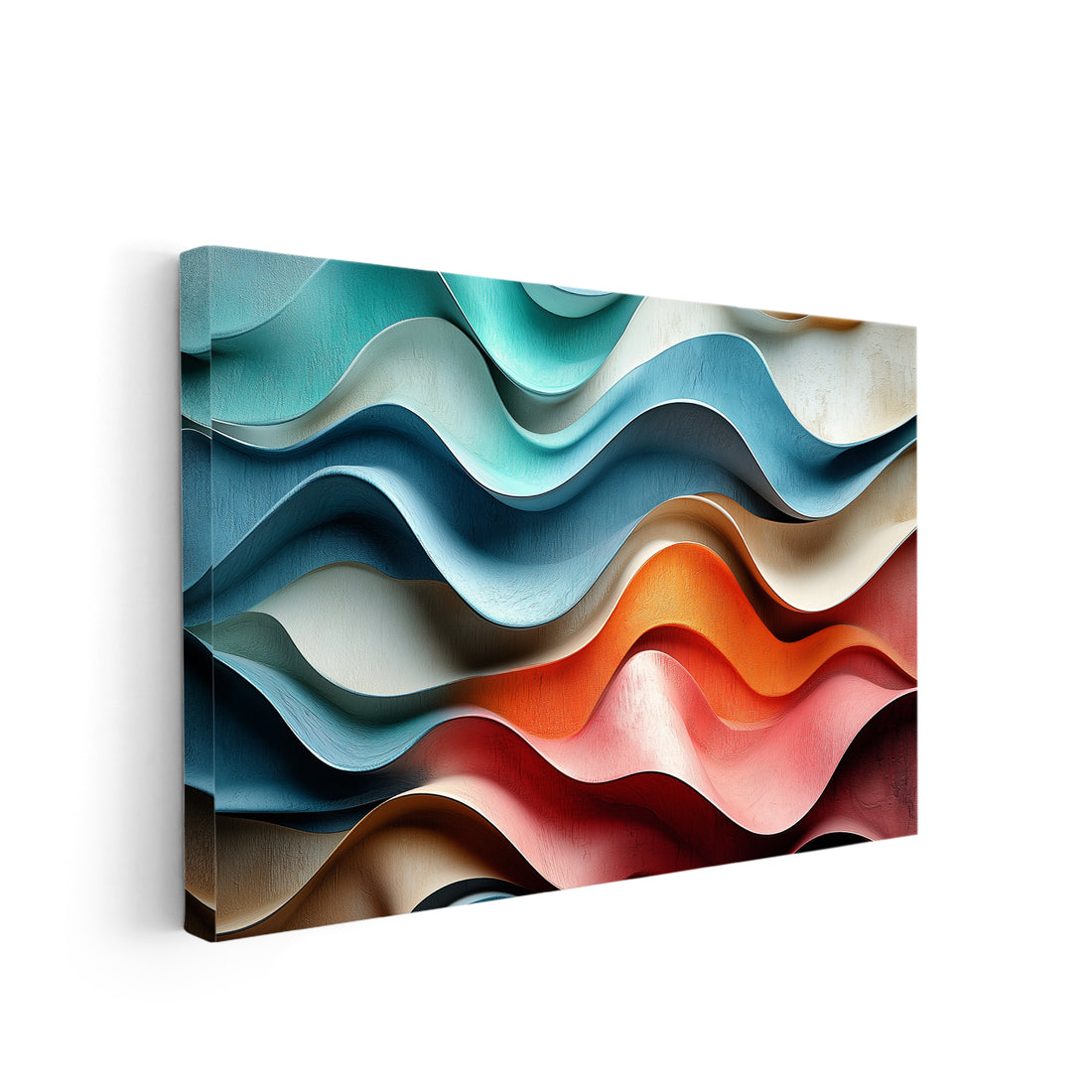 This modern abstract wave canvas wall art boasts a multicolor curved design, perfect for adding a touch of style to your living room, sofa backdrop, bedside, or any other space in your home. The unique design is sure to make a statement and elevate your home decor.
