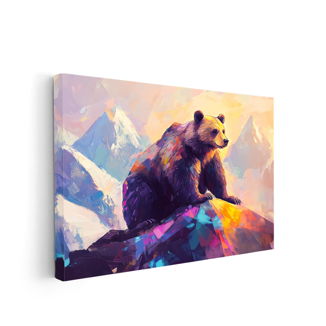 Expertly crafted and brightly colored, our Mountain Bear Canvas Wall Art will add a touch of wild beauty to your living room, sofa backdrop, or bedside. Made with high-quality materials, this unique piece of home decor is perfect for anyone who appreciates the majesty of wildlife.