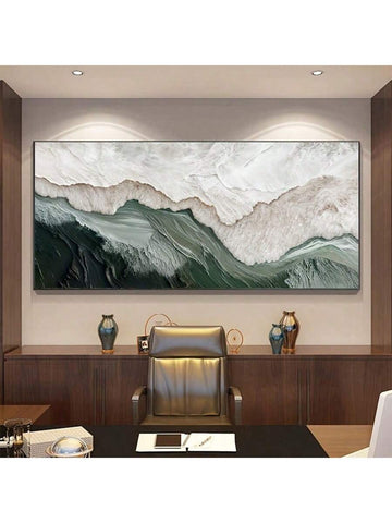 Elevate your living space with this Large Abstract Green Gable Canvas Art, designed to bring a sophisticated touch to bedrooms and living rooms. Its unframed oil painting style captures dynamic brushstrokes and rich green hues that create a striking yet harmonious focal point. Ideal for those seeking refined décor, this piece adds depth and visual interest without overwhelming your existing interior design.