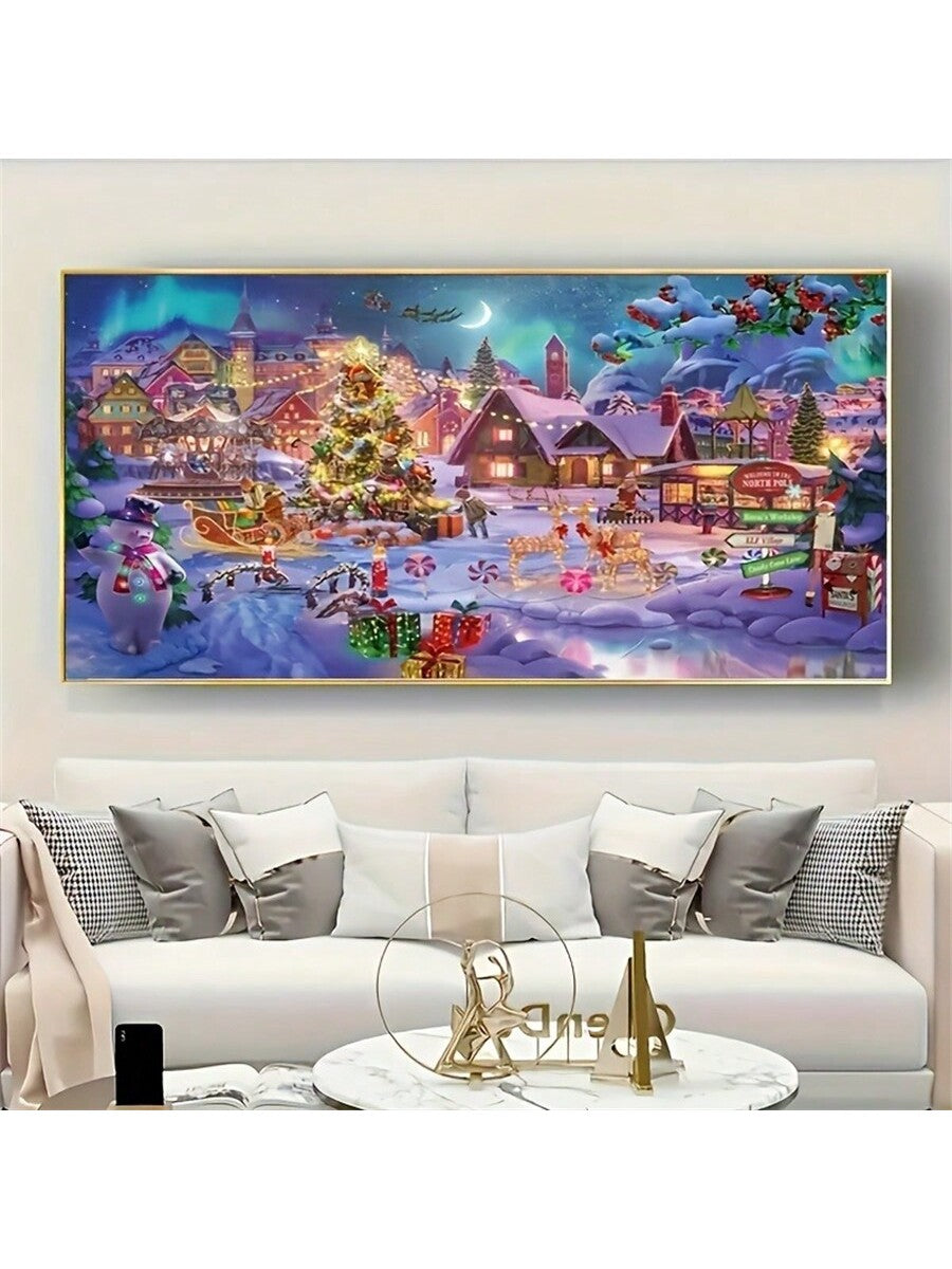 Transform your space with this striking canvas poster featuring a serene night snowy landscape. Perfect for bedrooms, living rooms, or any area needing sophisticated wall art, this modern piece captures the tranquility of winter evenings with rich, atmospheric detail. The large format makes a bold statement while the cool tones create a calming ambiance. High-quality canvas construction ensures durability and vibrant color retention for years to come. An ideal choice for those seeking contemporary décor tha