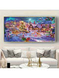 Transform your space with this striking canvas poster featuring a serene night snowy landscape. Perfect for bedrooms, living rooms, or any area needing sophisticated wall art, this modern piece captures the tranquility of winter evenings with rich, atmospheric detail. The large format makes a bold statement while the cool tones create a calming ambiance. High-quality canvas construction ensures durability and vibrant color retention for years to come. An ideal choice for those seeking contemporary décor tha