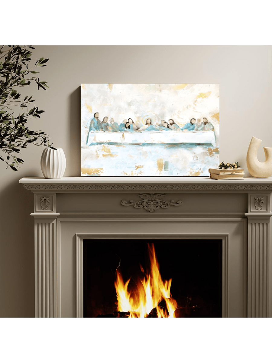 This Last Supper framed canvas poster is the perfect addition to any home décor. With elegant design and timeless appeal, it adds a touch of sophistication to any room. Made from high-quality materials, this poster is sure to impress with its expert craftsmanship. Transform your space with this stunning piece of wall art.
