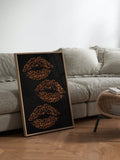 Transform your bedroom into a stylish sanctuary with our Leopard Kiss Lip Wall Art Poster. This modern decorative painting combines bold leopard print with sensual lip imagery, creating a sophisticated focal point that elevates your interior design. Perfect for fashion-forward individuals seeking to make a statement with their wall decor.