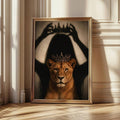 Lion Crown Luxury Animal Inspirational Canvas Poster 
