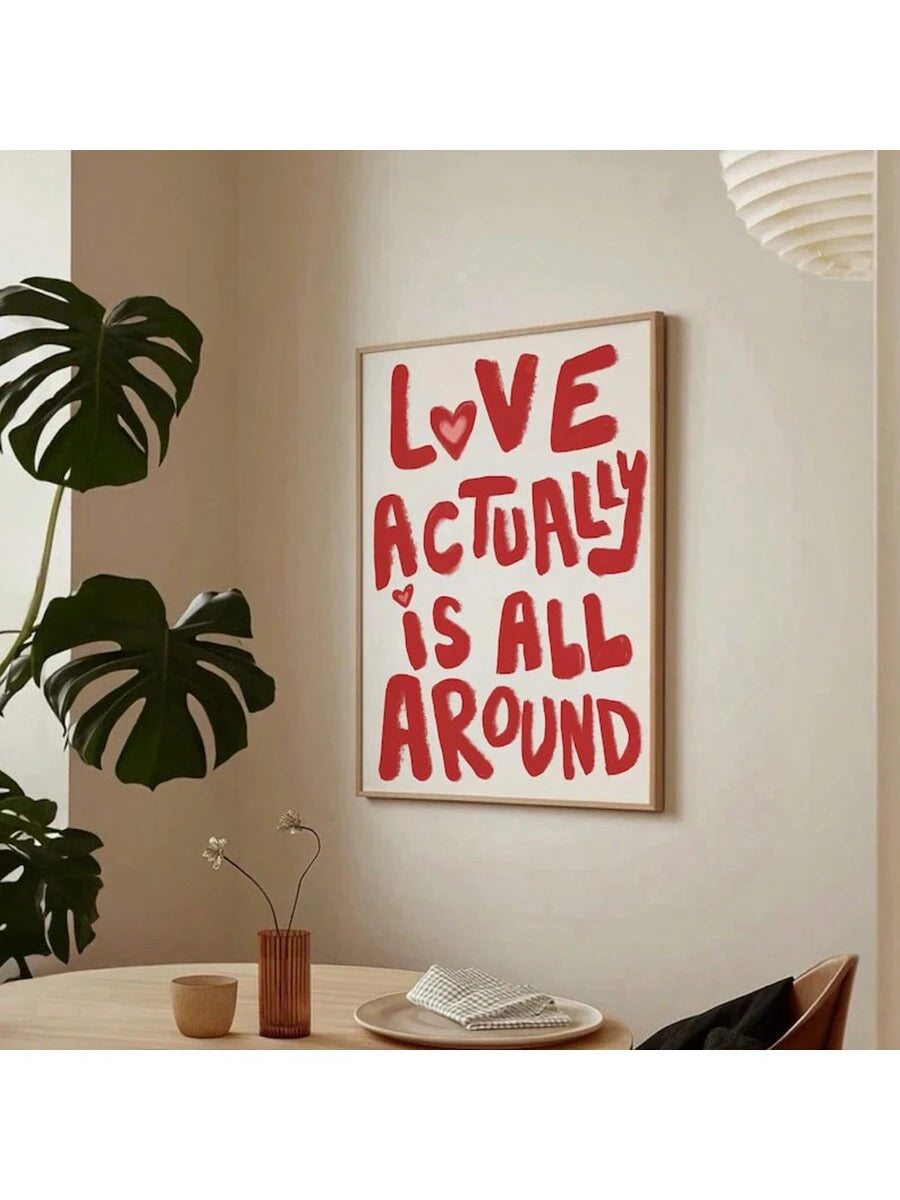 Love Is Everywhere Vintage Canvas Wall Art brings warmth and sentiment to any space. This romantic piece features bold red text on a vintage-inspired canvas, perfect for couples looking to add meaningful decor to their bedroom or living room. Crafted from durable chemical fiber material, this wall art combines timeless charm with modern appeal. The versatile design complements various interior styles while serving as a thoughtful gift for anniversaries, weddings, or simply celebrating love in your home. Eas