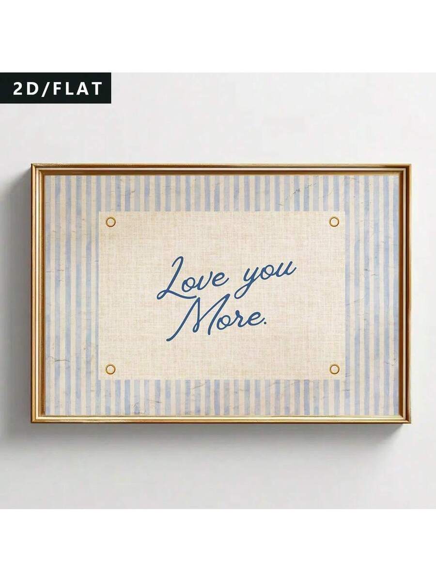 Love You More Retro Wall Art brings inspiring minimalist style to any space. This geometric canvas features bold blue and white stripes paired with charming letter and plant motifs, creating a modern focal point that works beautifully in dining rooms, home offices, or bedrooms. Crafted on high-quality canvas, this piece combines form and function. The waterproof finish ensures durability, while the removable design lets you refresh your decor without commitment. Choose between framed or unframed options to 