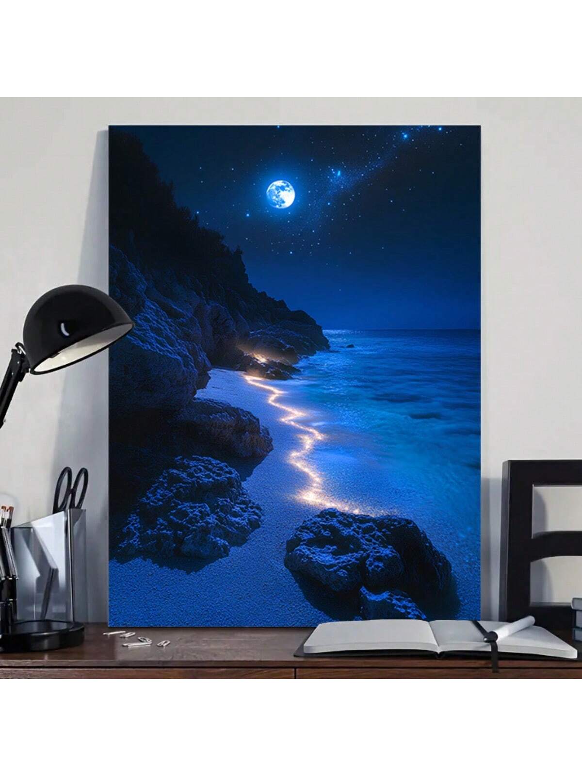 Transform your home into a peaceful space with our Luminous Starry Sky Artwork Canvas. The glowing stars will create a calming and serene atmosphere in any room. Enjoy the beauty of a starry night right in your own home.