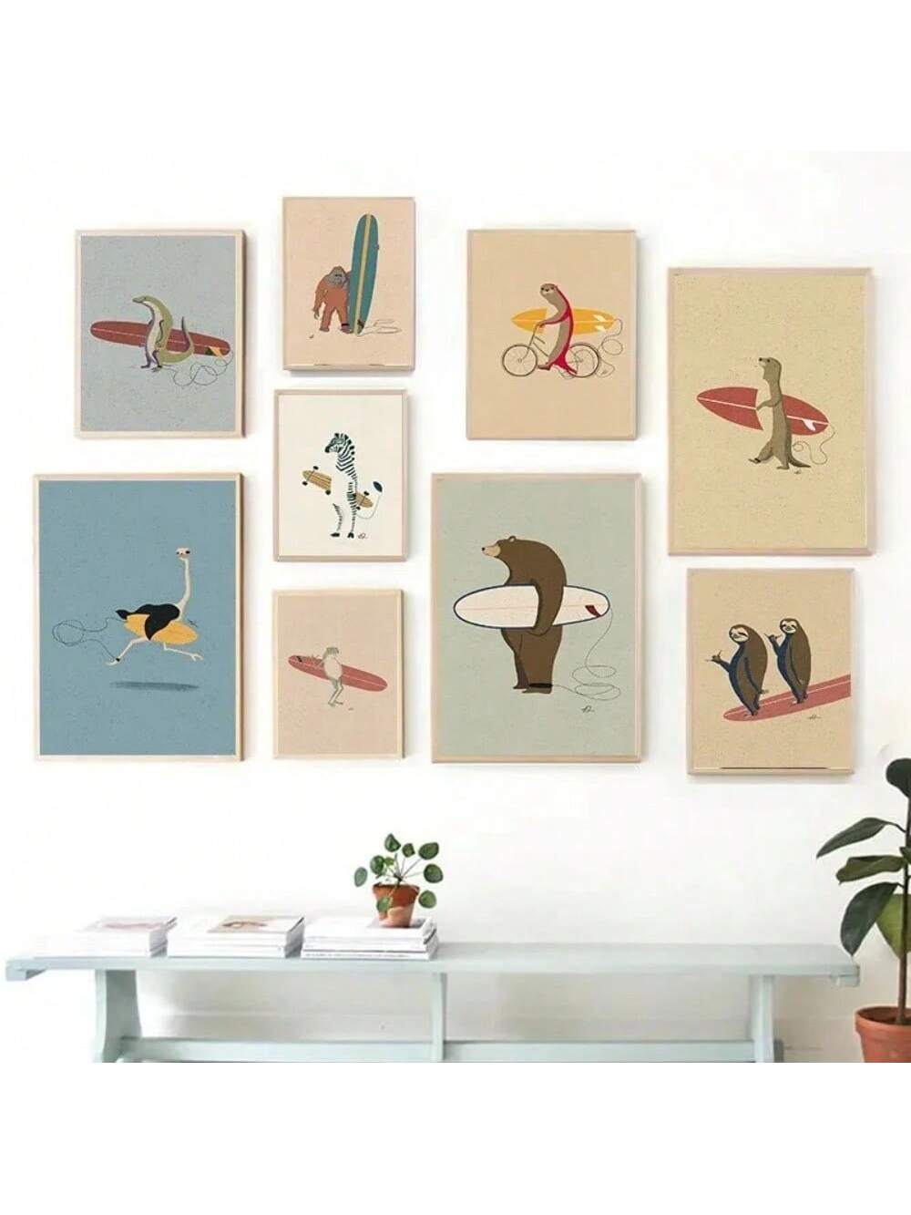 Introduce a touch of adventure and whimsy to your home decor with Majestic Animal Water-Skiing Canvas Art. This beautifully designed piece is perfect for your bedroom or living room, adding a unique and playful touch to any space. Bring a smile to your face with this eye-catching canvas art.