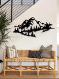 Add a touch of nature's beauty to your home with our Majestic Mountain Range Metal Wall Art. Handcrafted with precision, this piece is perfect for both indoor and outdoor decoration. Made with high-quality metal, it will add a unique and elegant touch to any space.