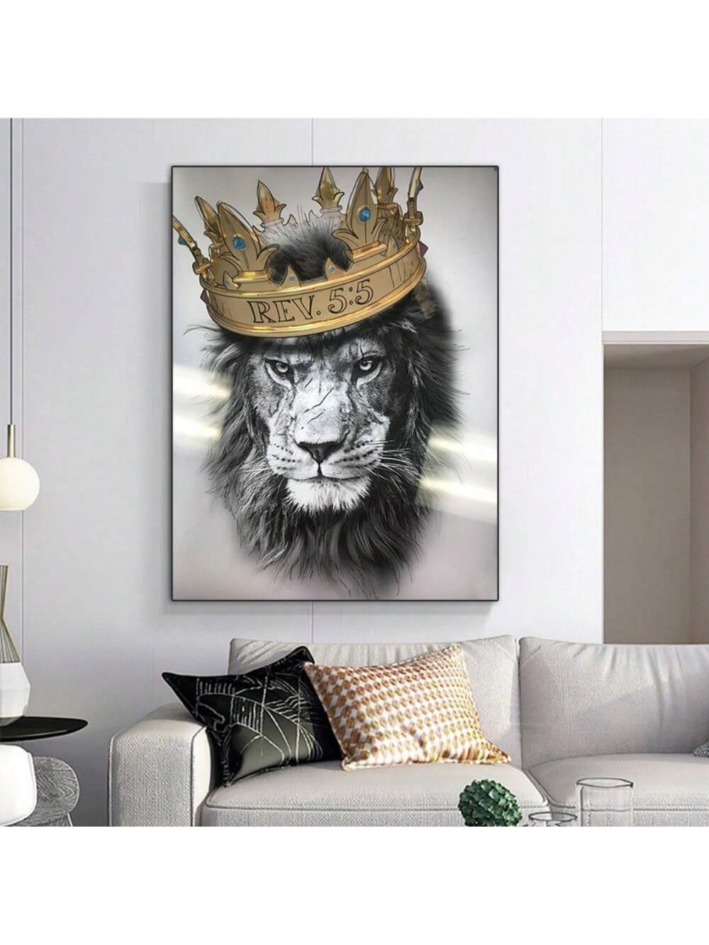 Transform your bedroom into a regal oasis with our Majestic Royal Lion King Canvas Wall Art. This vibrant abstract animal painting will add a touch of elegance and sophistication to any space. Made from high-quality canvas, this piece is durable and long-lasting.
