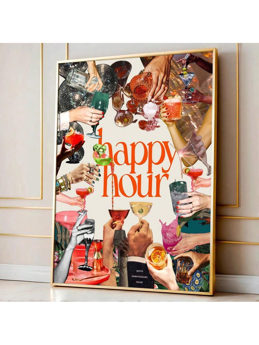 Add a touch of retro and a splash of fun to your home with our Maximalist Disco Ball Cocktail Wall Art. This unframed canvas print is the perfect addition to any modern home décor. Embrace happy hour and elevate your space with this unique piece.