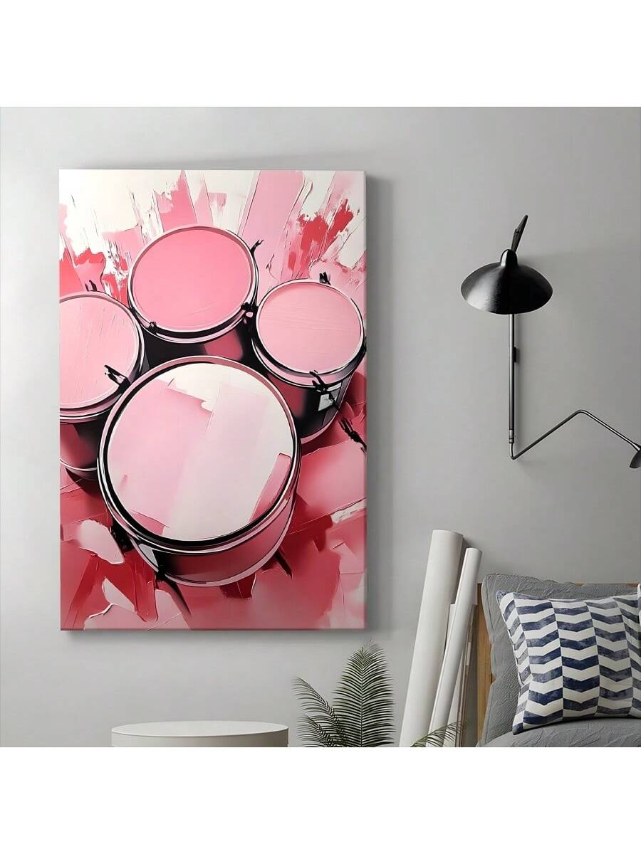 Add a touch of musical inspiration to your space with Melodic Whimsy: Pink Abstract Musical Instrument Canvas Art. This vibrant piece features a unique abstract design, perfect for any music lover or art enthusiast. Crafted with high-quality materials, it's sure to add a whimsical and melodic touch to any room. Order now and elevate your decor game!