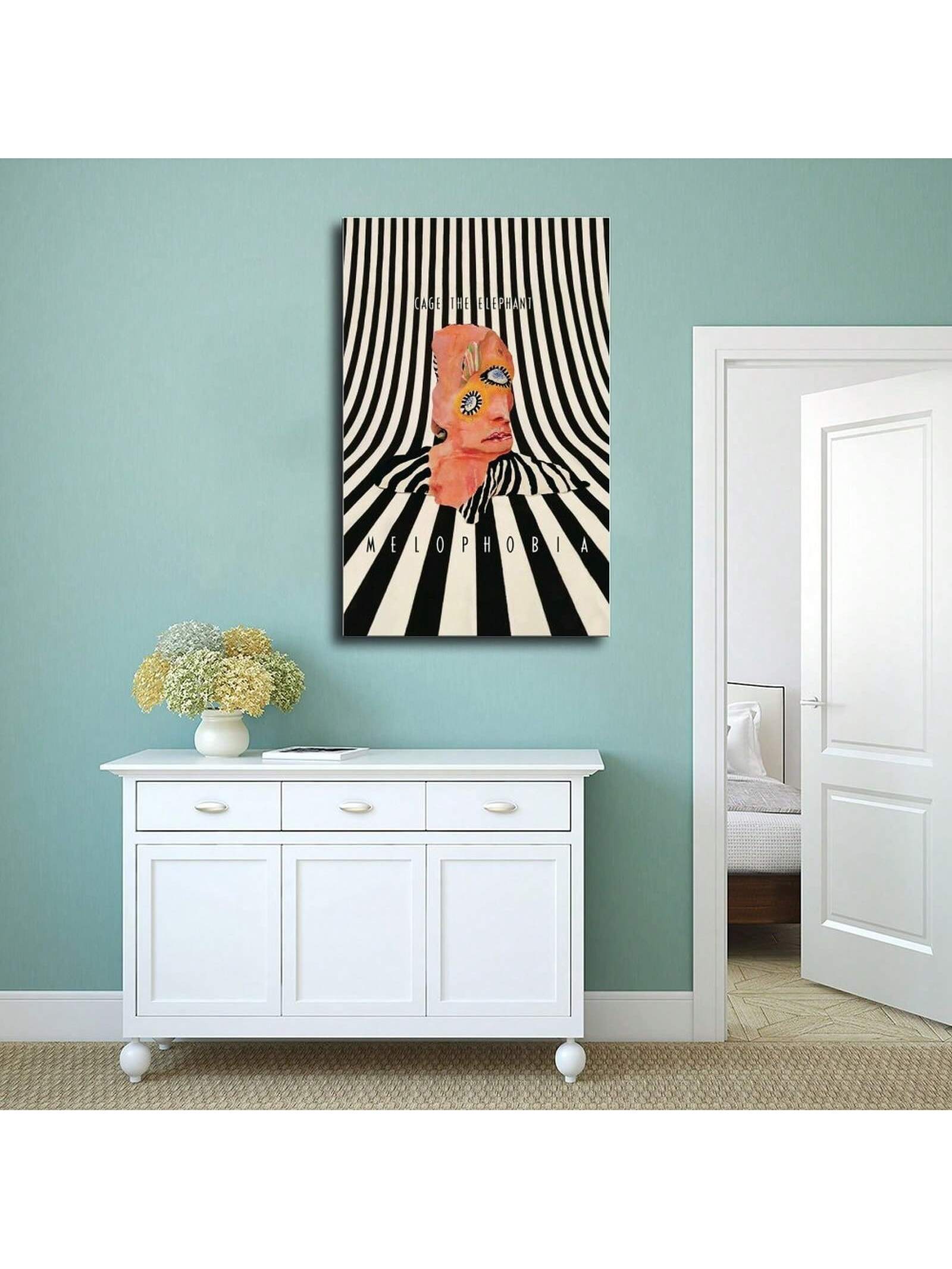 This Melophobia Album Cover Canvas Poster features stunning elephant art, perfect for bringing a touch of personality to any bedroom, office, or as a unique gift. Made with high-quality materials, this poster is a great way to showcase your love for music and wildlife. Add a unique touch to any space with this one-of-a-kind piece.