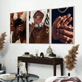 Elevate your space with striking minimalist African American wall art that celebrates Black culture and modern aesthetics. These canvas prints feature bold graphic figures and contemporary designs, perfect for creating a meaningful focal point in any room.
