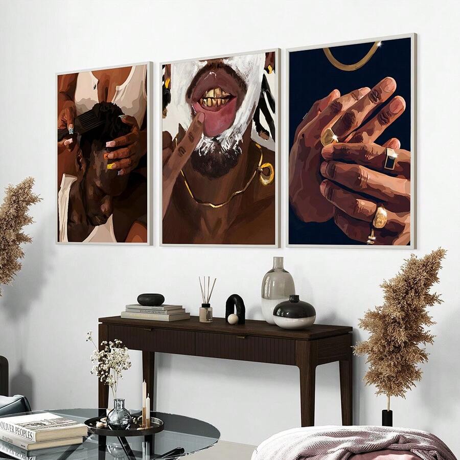 Elevate your space with striking minimalist African American wall art that celebrates Black culture and modern aesthetics. These canvas prints feature bold graphic figures and contemporary designs, perfect for creating a meaningful focal point in any room.