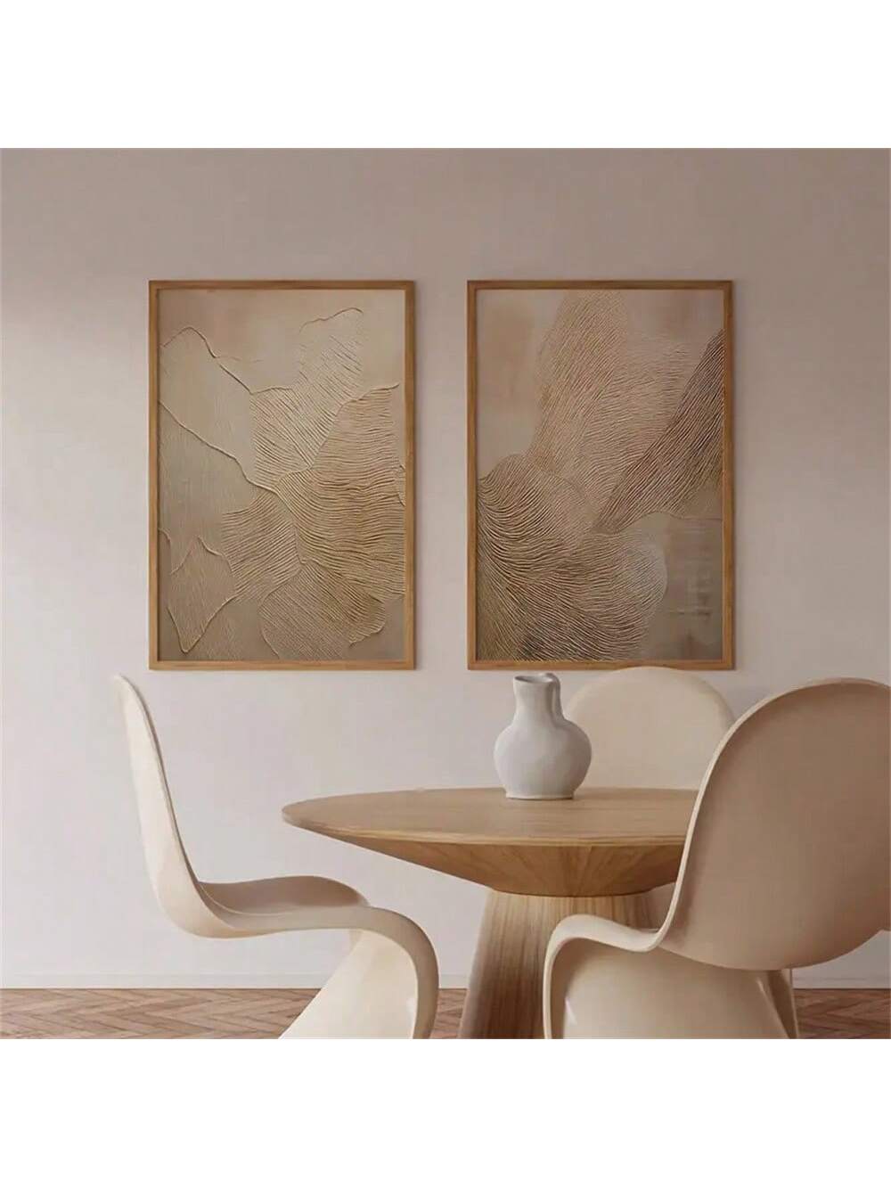 Transform your space with our Minimalist Beige and Cream Abstract Wall Art Prints. These sophisticated pieces blend Japandi aesthetic principles with subtle color palettes to create a sense of calm and balance. The neutral tones complement various interior styles while the abstract designs add visual interest without overwhelming the space. Perfect for creating a focal point in living rooms, bedrooms, or professional environments.