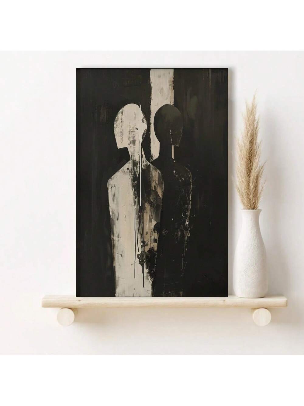Elevate your interior with this Minimalist Black and Beige Abstract Figures Canvas Poster. Featuring clean geometric forms in a restrained color palette, this artwork seamlessly complements contemporary spaces. Its refined design adds visual interest while maintaining simplicity, making it a sophisticated choice for modern decor. Durable canvas ensures lasting quality and a polished finish.