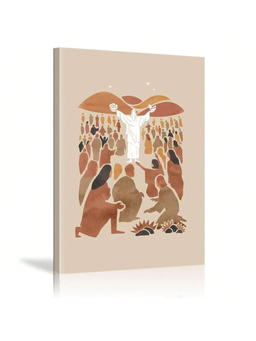 Expertly crafted and ready to hang, this minimalist black and white canvas wall art depicts the biblical miracle of Jesus feeding 5000. A perfect addition to your home or office, this piece serves as a reminder of faith, compassion, and spiritual abundance. Available now for a limited time.