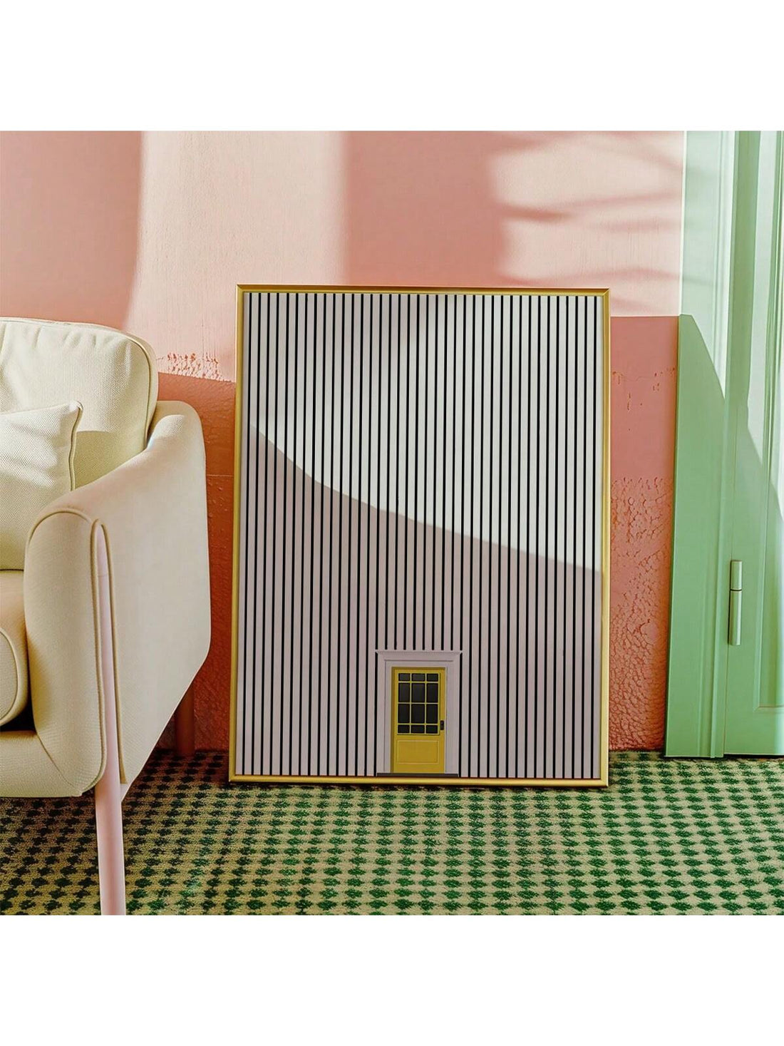 Elevate your home decor with the Minimalist Charm Canvas Poster. This stunning piece features abstract black and white line art with a pop of yellow, adding a touch of modern sophistication to any room. Made with high-quality canvas, this poster is a timeless addition to your wall art collection.