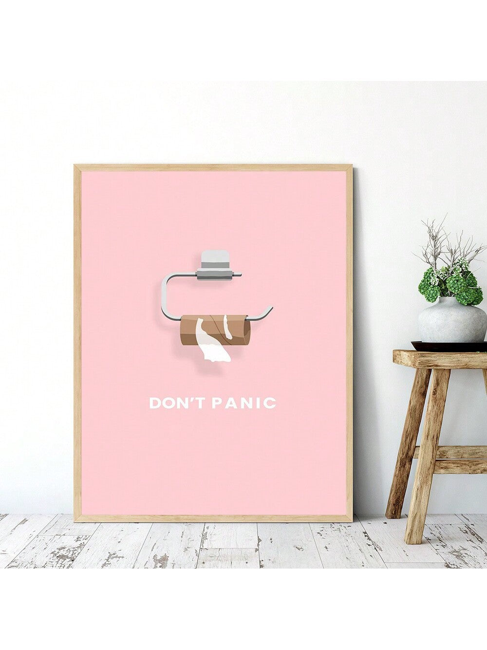 Add a touch of modern calm to your bathroom with this minimalist "Don't Panic Please" canvas art. Featuring a sleek pink design, it blends contemporary style with a reassuring message, perfect for creating a serene and stylish atmosphere. Crafted for durability and easy to hang, this piece enhances your space with subtle elegance and thoughtful decor.