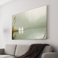 Add a touch of ethereal beauty to your living room, sofa, or bedside with our Minimalist Ghost Art Canvas Print. Featuring a tranquil lake scene with cattails, this canvas print is the perfect addition to your home decor. Bring a sense of calm and serenity with this stunning piece.