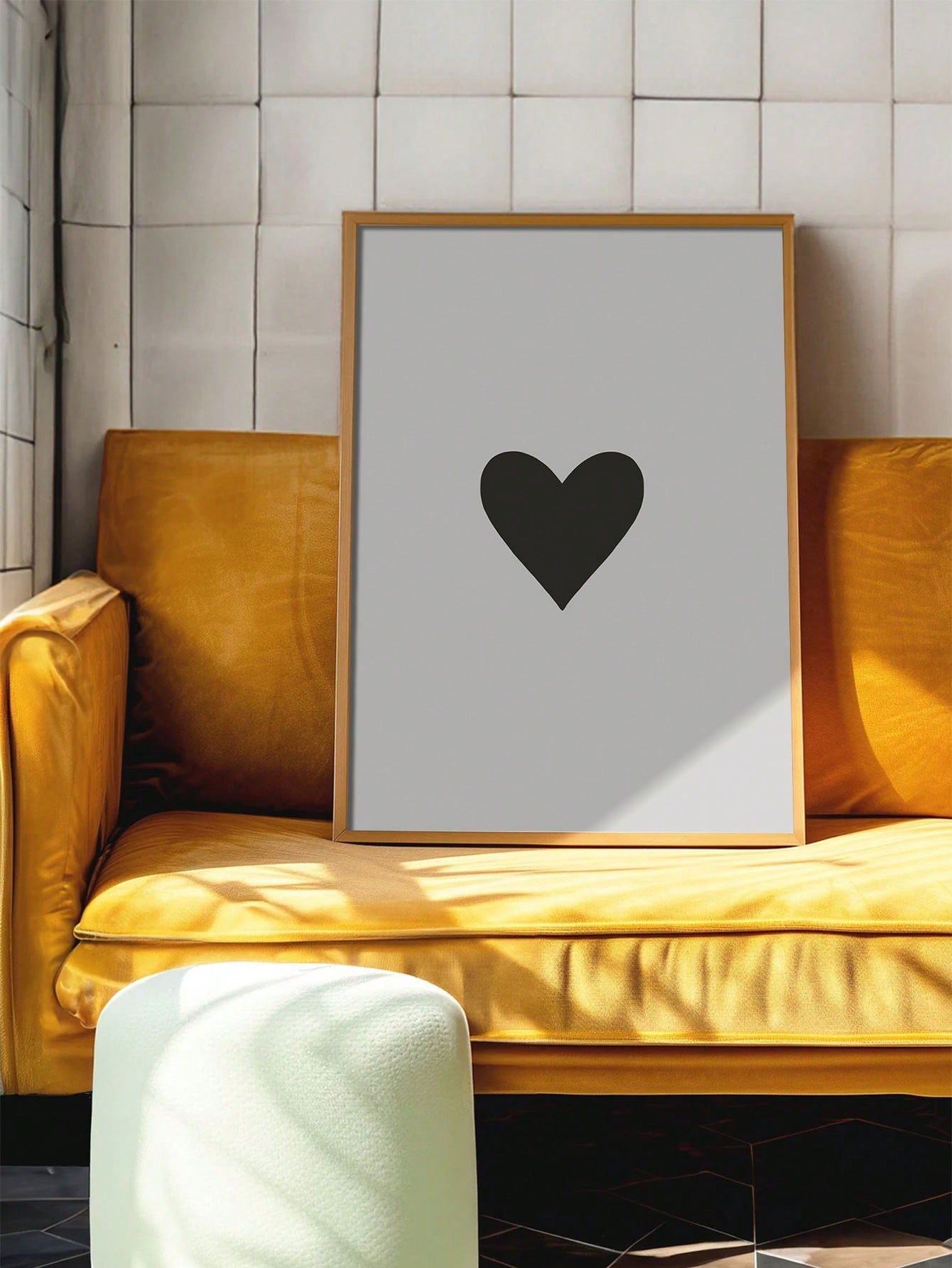 This minimalist heart-shaped canvas art combines striking black and white tones to enhance any modern interior. Its clean lines and simple design create a sophisticated focal point, perfect for adding subtle elegance to living spaces, bedrooms, or offices. Crafted for durability and visual impact, this piece complements contemporary décor with timeless style.