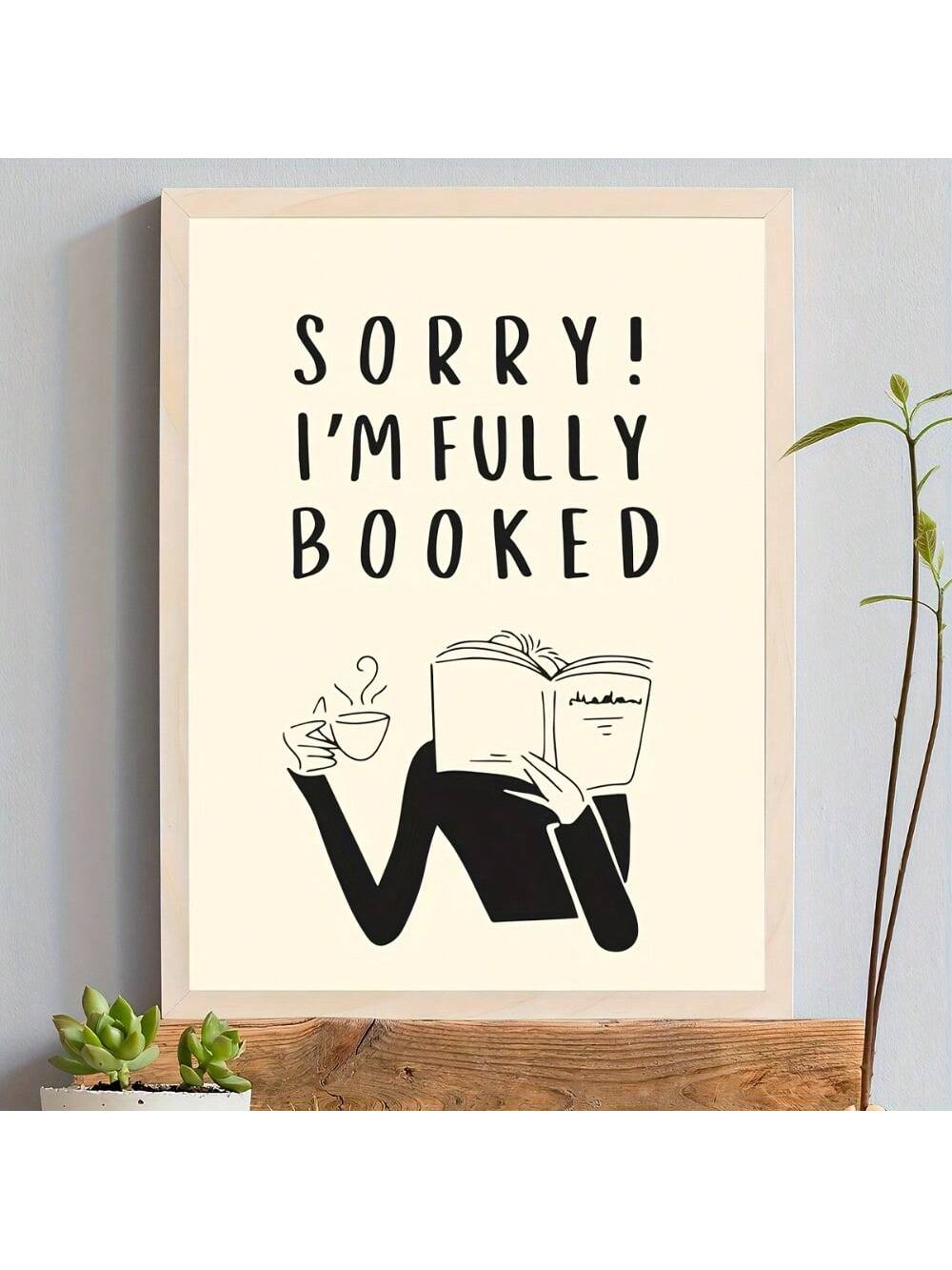 For book enthusiasts who value their reading time, this minimalist canvas poster makes a witty statement piece. Featuring clean typography and understated design, it communicates your literary priorities with subtle humor. 