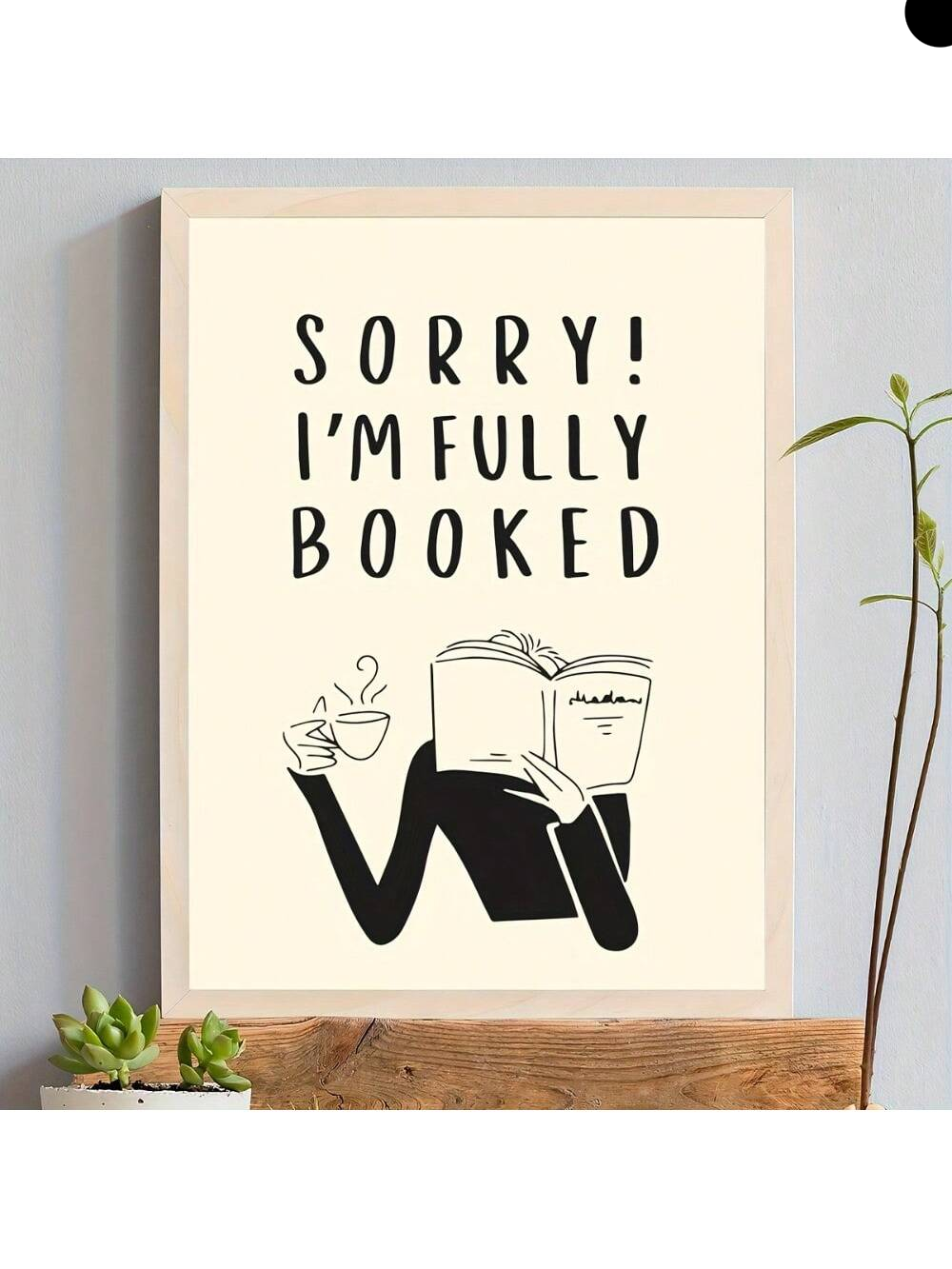 For book enthusiasts who value their reading time, this minimalist canvas poster makes a witty statement piece. Featuring clean typography and understated design, it communicates your literary priorities with subtle humor. 