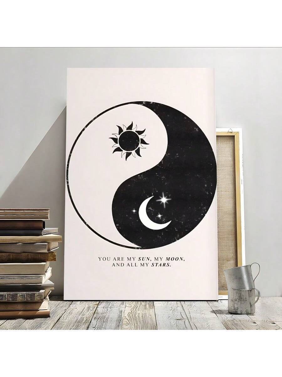 This high-quality minimalist canvas art print features a stunning design of the sun and moon, perfectly capturing the beauty of day and night. Ideal for any bedroom, living room, or dorm, this wall decor adds a touch of elegance to any space. Experience the tranquil and serene atmosphere this piece brings to your home.