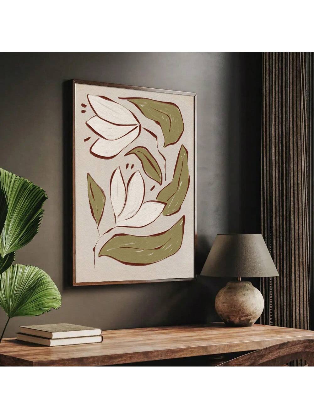 Elevate your living space with this Minimalist Vintage Botanical Canvas Art Print. Featuring earth tone florals, it brings a subtle, timeless charm to any home or dorm room. Crafted to complement a variety of decor styles, this canvas print adds a refined natural touch while maintaining a clean, understated aesthetic. Ideal for those seeking sophisticated wall decor that blends vintage inspiration with modern minimalism.