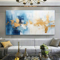 Transform your space with this striking modern abstract canvas art. Featuring bold blue and platinum tones, this frameless piece brings contemporary sophistication to any room. The graphic design creates visual interest while the waterproof canvas ensures lasting durability. Perfect for living rooms, bedrooms, or dining areas, it's an effortless way to elevate your décor without the commitment of framing. Versatile, stylish, and ready to hang.