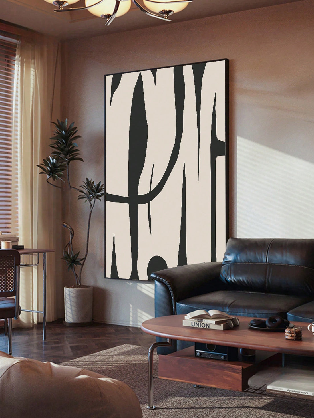 Enhance your contemporary home with our Modern Abstract Canvas Poster. Featuring stylish linear color blocks, this unframed wall art adds a pop of color and modern flair to any room. Elevate your home decor with our expertly crafted and versatile piece, available in multiple sizes.