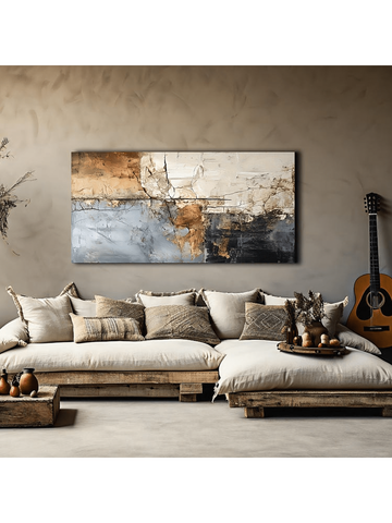 Elevate your space with this Modern Abstract Crack Wall Art Print, featuring a rustic canvas design that adds texture and depth to any room. Perfect for homes, dorms, or offices, this piece blends contemporary abstract style with a natural, weathered look to create a sophisticated yet inviting atmosphere. Its versatile aesthetic complements various decor themes, making it an expert choice for enhancing your environment with subtle artistic flair.