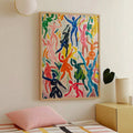 Colorful abstract dance framed wall art