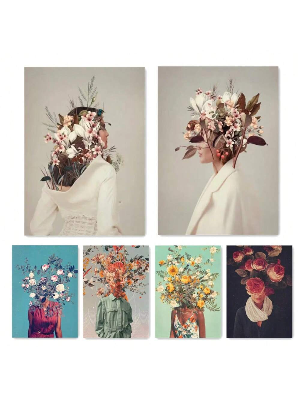 Elevate your living space with this set of two Modern Abstract Flower Face Canvas Art posters. Featuring vibrant multicolor designs, these pieces blend contemporary abstract art with floral and facial elements, creating a unique aesthetic statement. Perfect for adding depth and sophistication to any room, they offer a refined artistic touch that complements modern home decor styles. Crafted to inspire and captivate, these canvases transform your walls into a gallery of expressive, eye-catching art.