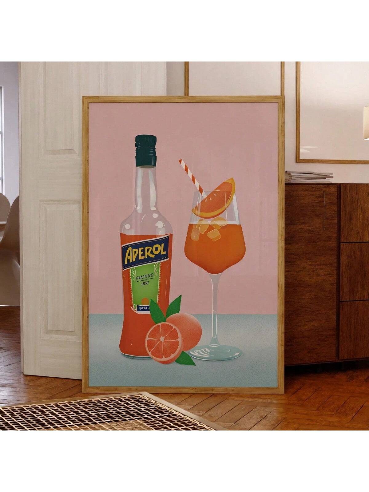 Elevate your living space with this Modern Aperol Cocktail Glass Wall Art, a stylish canvas print that captures the vibrant essence of a classic Aperol cocktail. Perfect for home decor enthusiasts and gift seekers alike, this artwork adds a sophisticated, contemporary touch to any room. Crafted with high-quality materials, it offers lasting color and detail, making it an ideal statement piece for kitchens, bars, or lounges. Enhance your environment with this expert blend of art and lifestyle.