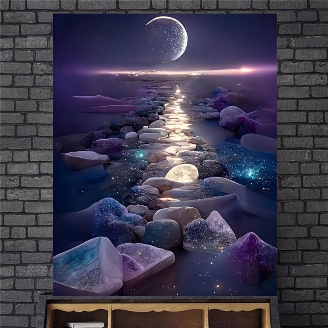Enhance the aesthetic of any room with our Modern Art Purple Beach Canvas Print. This high-quality print features a vivid purple beach scene, bringing a touch of color and tranquility to your space.