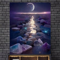 Enhance the aesthetic of any room with our Modern Art Purple Beach Canvas Print. This high-quality print features a vivid purple beach scene, bringing a touch of color and tranquility to your space.