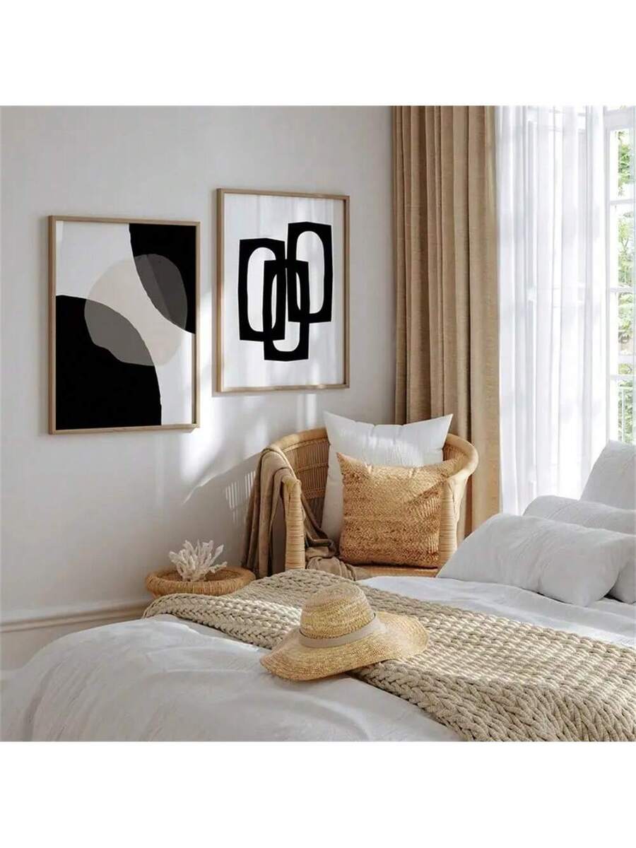 Transform your dining room with striking black and white abstract geometric wall art that brings contemporary sophistication to any space. These modern prints feature bold graphic patterns and clean lines, perfect for creating a focal point above your dining table or accent wall. Available in multiple formats—choose from framed, unframed, or ready-to-hang options to match your décor style. Crafted on premium canvas with waterproof properties, these pieces are durable and easy to maintain, making them ideal 