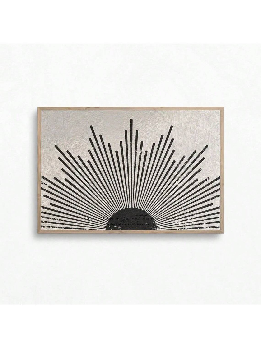 Transform your space with this striking Black and White Sunburst Wall Art. The unframed design showcases clean lines and bold contrast, embodying authentic mid-century modern aesthetics. This versatile piece adds sophisticated geometric interest to living rooms and bedrooms while complementing both minimalist and eclectic décor schemes. The timeless monochromatic palette ensures lasting visual impact in any contemporary interior.