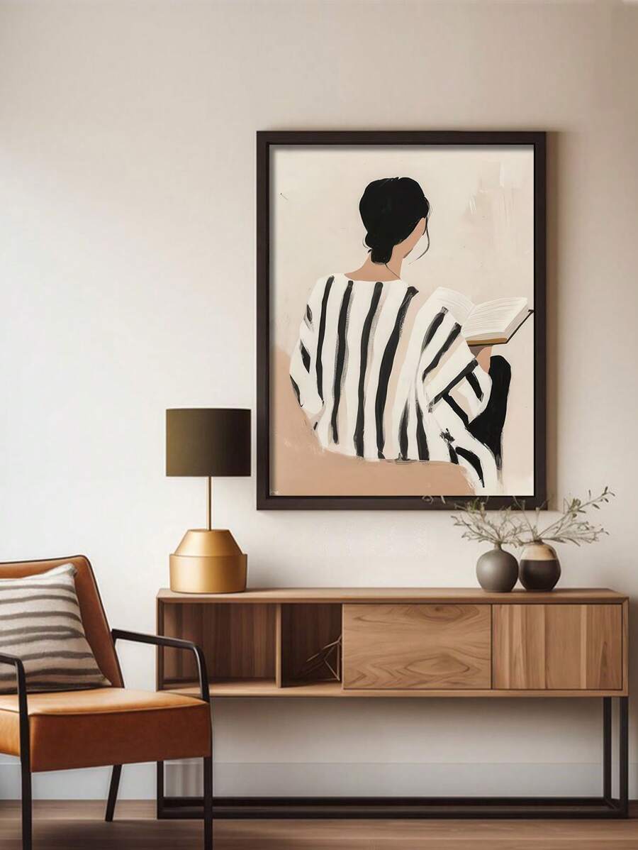 Elevate your space with this striking modern canvas wall art featuring a woman gracefully holding a scroll. This unframed oil painting brings sophistication and artistic flair to any room—from living rooms and bedrooms to home offices and dining areas. The multicolor palette complements various décor styles while the canvas material ensures durability and lasting beauty. Perfect for creating a focal point that sparks conversation and adds cultural elegance to your home or professional environment.