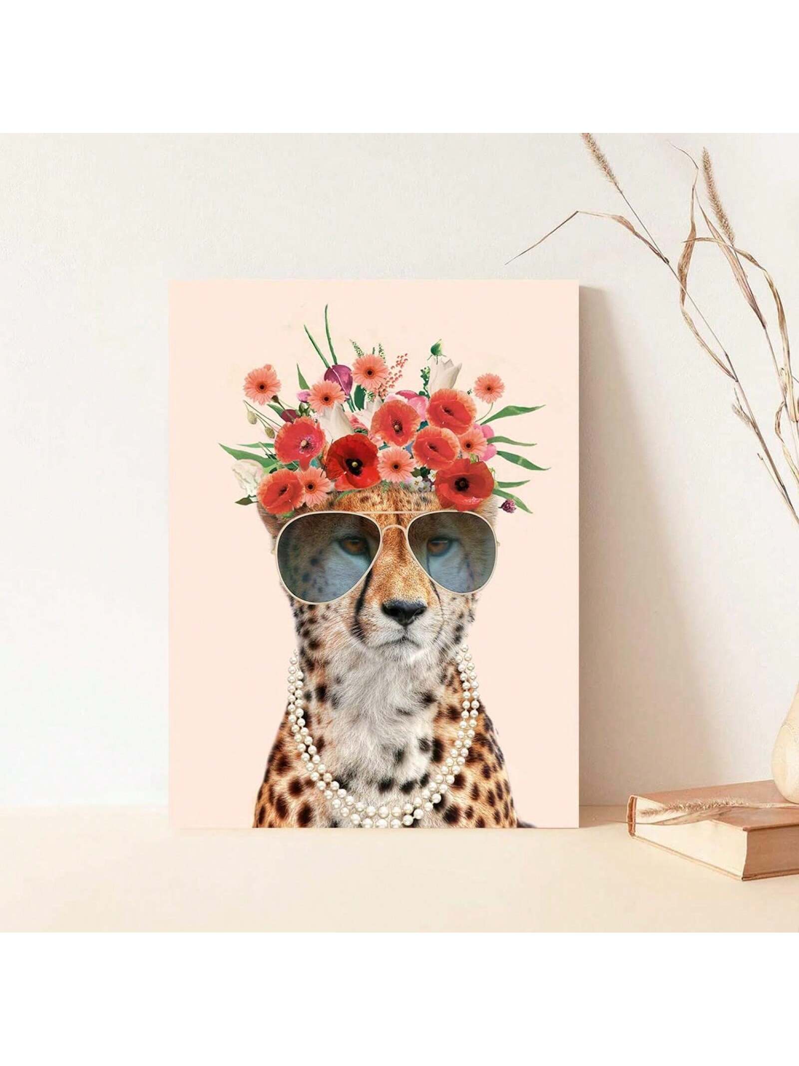 Add a touch of modern elegance to your home with our stunning Modern Cheetah and Floral Wall Art. The perfect piece to elevate any room, this ready-to-hang piece features a beautiful blend of striking cheetah and floral elements. Bring sophistication and style to any space with this unique wall art.