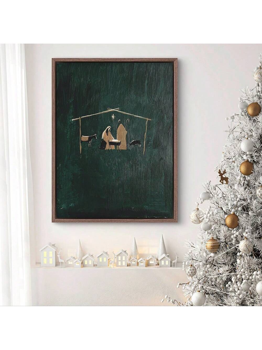 Transform your home into a sanctuary of faith and festive beauty with this stunning Modern Christian Nativity Scene Wall Art. Expertly crafted canvas prints capture the sacred birth of Christ with contemporary elegance, blending spiritual reverence with sophisticated design. Perfect for creating a meaningful focal point in your living room, bedroom, or entryway during the holiday season and year-round. The high-quality canvas construction ensures vibrant colors and lasting durability, while the modern aesth